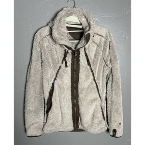 Kuhl Flight Jacket Women's Small Teddy brown beige full zip fleece outdoors